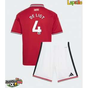 Manchester United Matthijs de Ligt #4 Kotipaita Lapsille 2026-27 Lyhythihainen (+ shortsit)